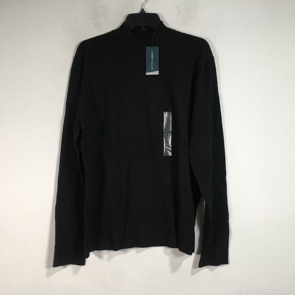 Perry Ellis Long Sleeve Knit Pullover, Men's Size L - Black - Picture 3 of 10